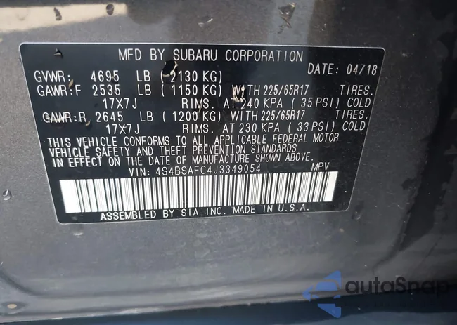 4S4BSAFC4J3349054: 44108823