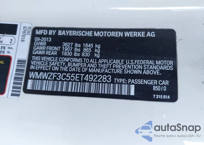 WMWZF3C55ET492283: 44108861