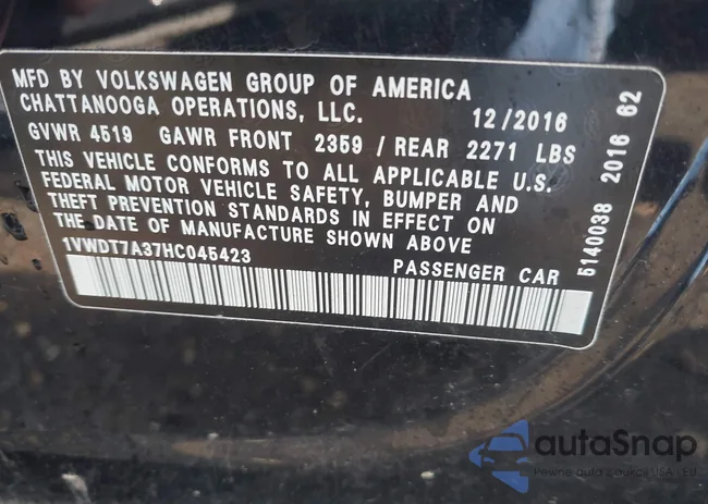 1VWDT7A37HC045423: 44108886