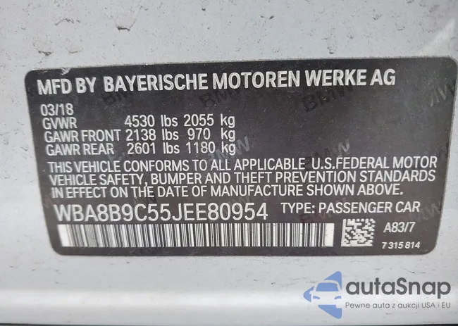 WBA8B9C55JEE80954: 44109041