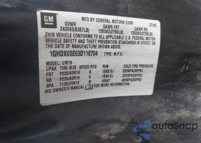 1GHDX03E63D116704: 44108245