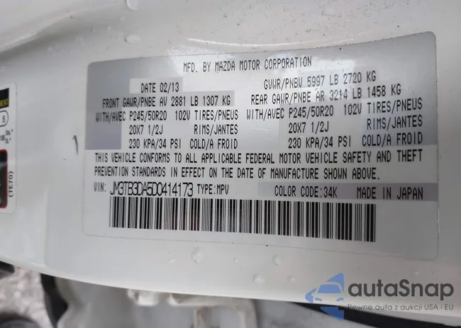 JM3TB3DA5D0414173: 44108261