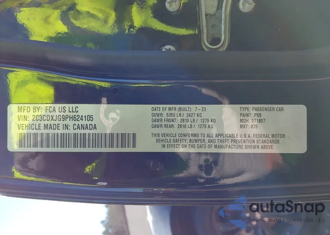 2C3CDXJG9PH624105: 44108375