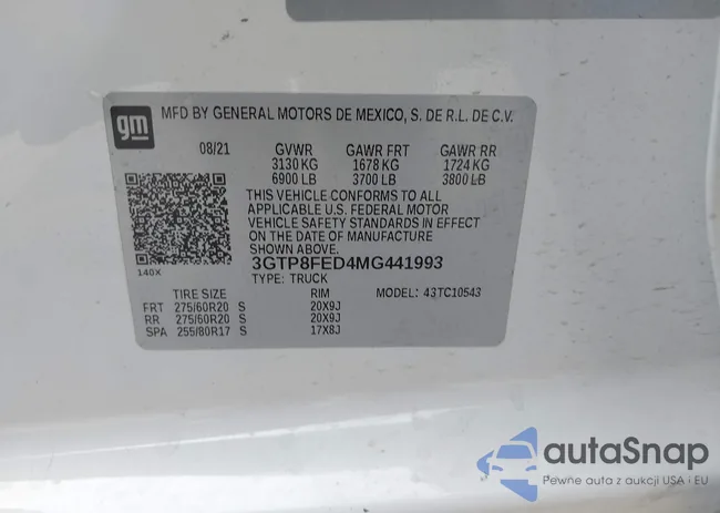 3GTP8FED4MG441993: 44108401