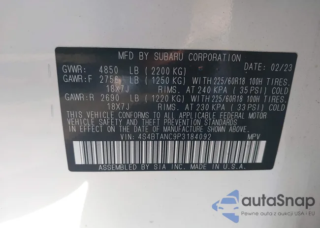 4S4BTANC9P3184092: 44108506