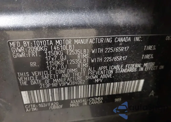 2T3P1RFV9PW384062: 44109578