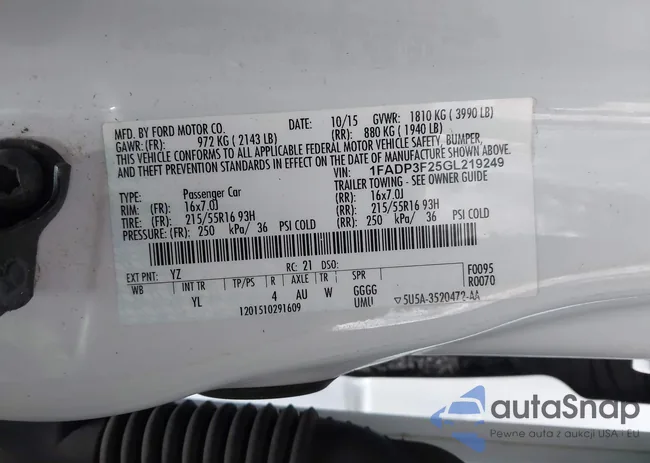 1FADP3F25GL219249: 44109623