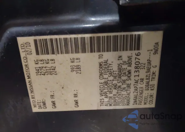 1N4AL2AP7AC138076: 44109624