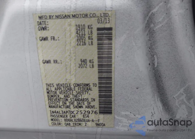 1N4AL3AP7DC252976: 44109662