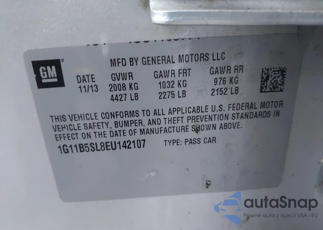 1G11B5SL8EU142107: 44109665