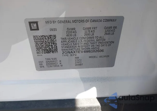 2GNAXTEV4M6102606: 44109719