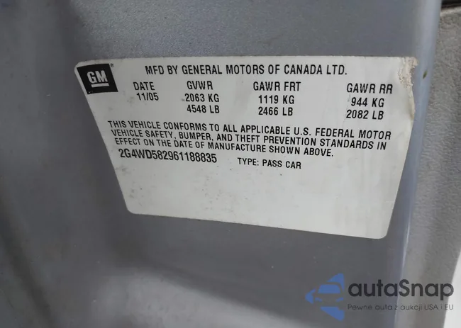 2G4WD582961188835: 44109790