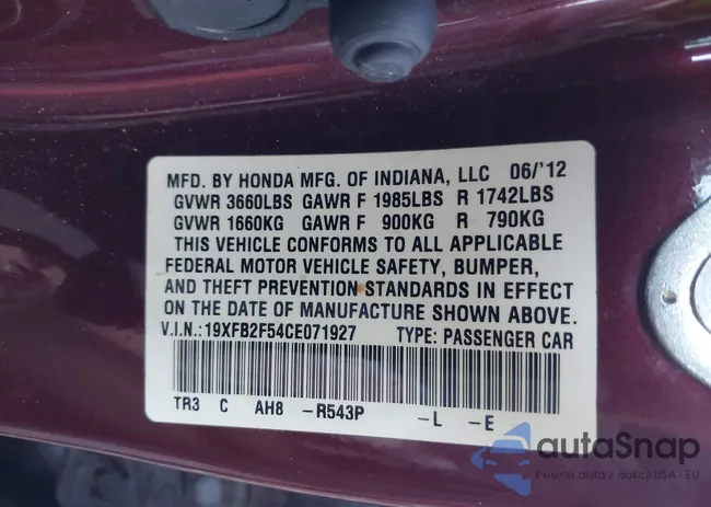 19XFB2F54CE071927: 44109802