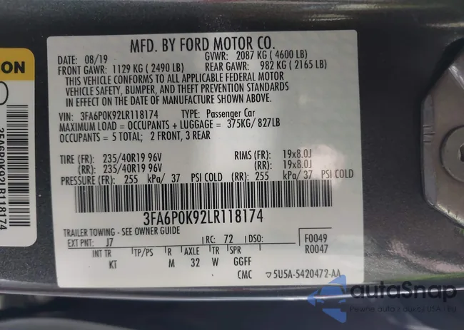 3FA6P0K92LR118174: 44109817