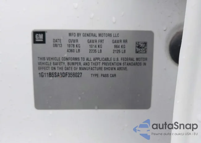 1G11B5SA3DF358027: 44109911