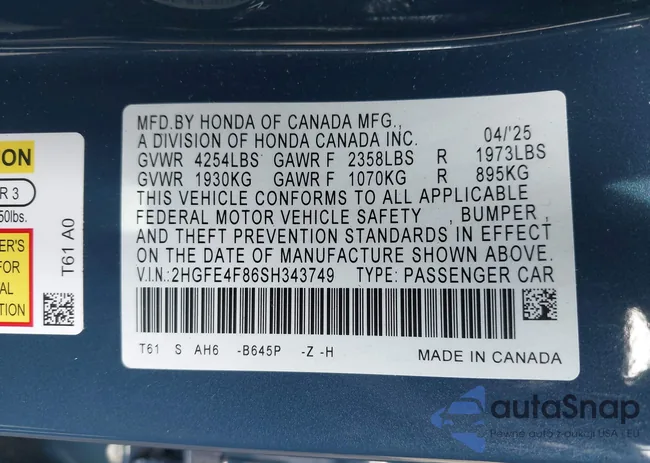 2HGFE4F86SH343749: 44109932