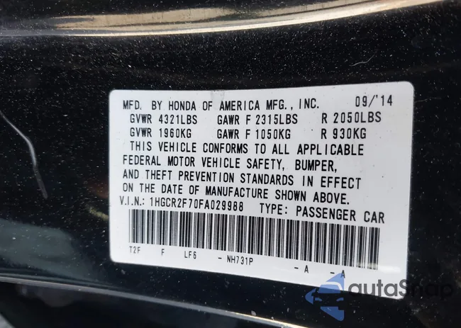 1HGCR2F70FA029988: 44109972