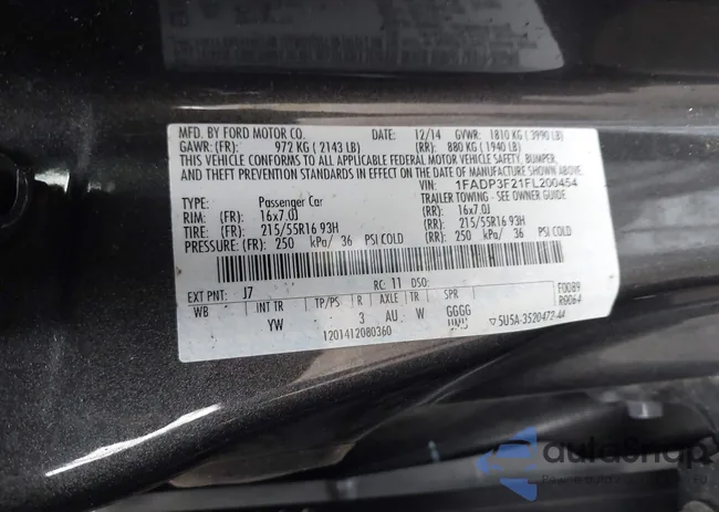 1FADP3F21FL200454: 44109993