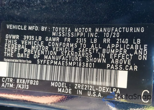 5YFEPMAE5MP183801: 44110034