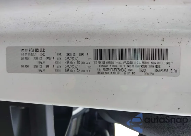 3C6TRVAG5FE509942: 44110046