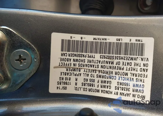 JHMZE2H53ES002923: 44109332