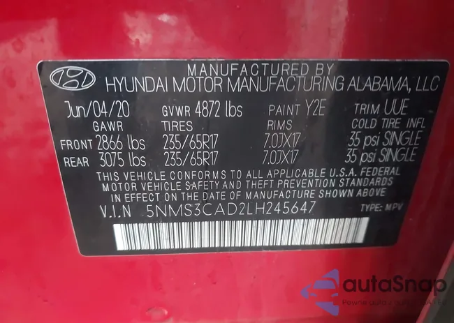 5NMS3CAD2LH245647: 44109402