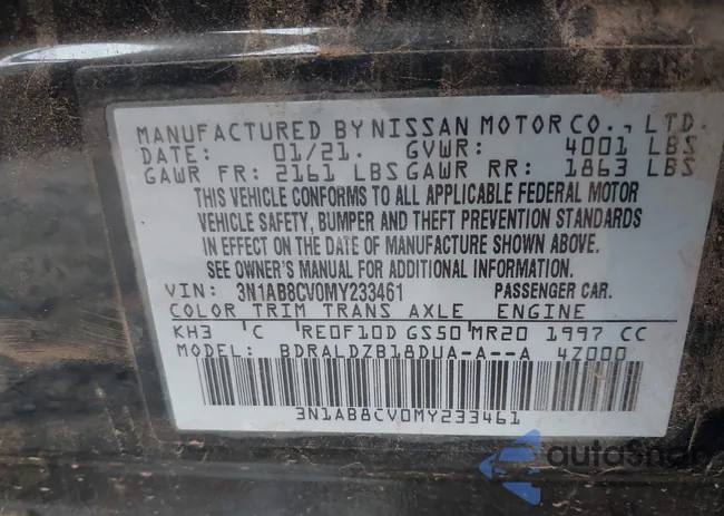 3N1AB8CV0MY233461: 44109408