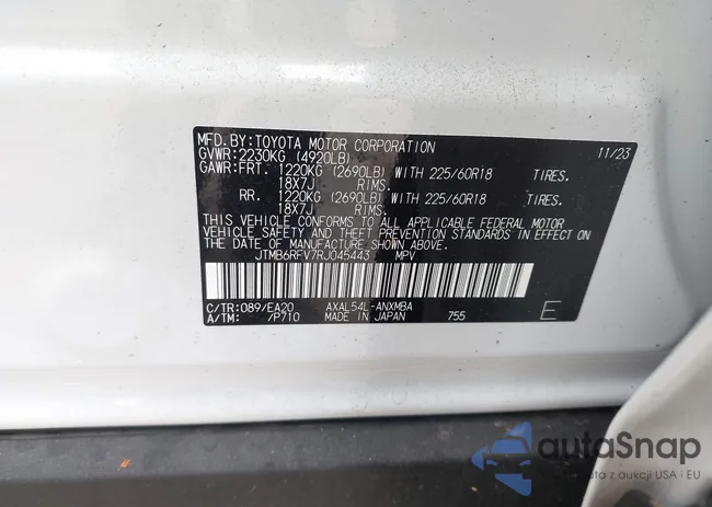 JTMB6RFV7RJ045443: 44109482