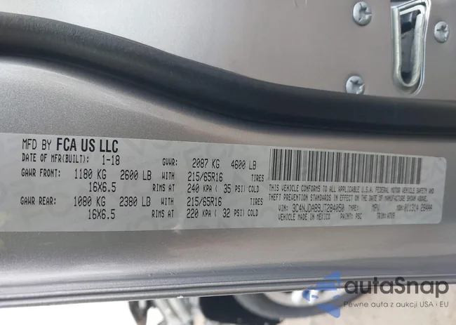 3C4NJDAB9JT284050: 44109487