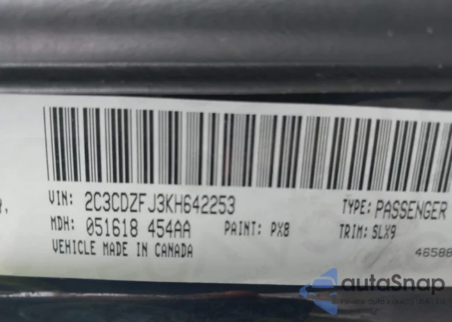 2C3CDZFJ3KH642253: 44109488
