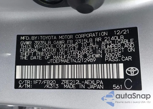 JTDEPMAE1NJ212989: 44109497