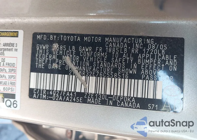 2T1BR32E76C558516: 44110547