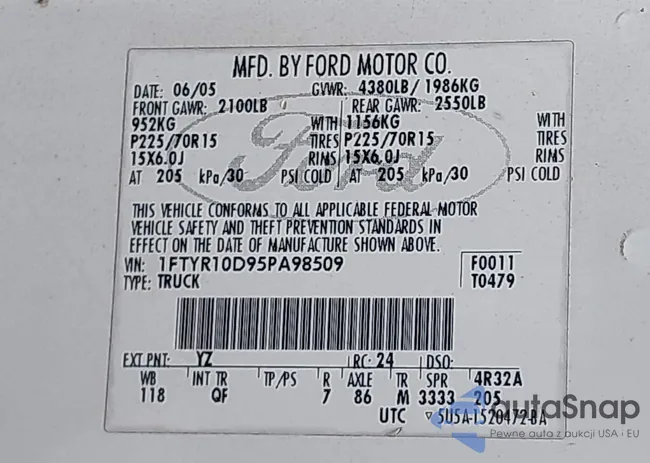 1FTYR10D95PA98509: 44110643