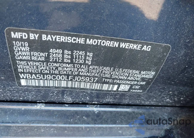 WBA5U9C00LFJ05937: 44110729