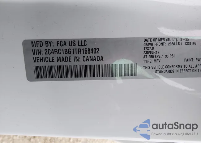 2C4RC1BG1TR168402: 44110844