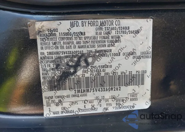 2MEHM75V43X609262: 44110851