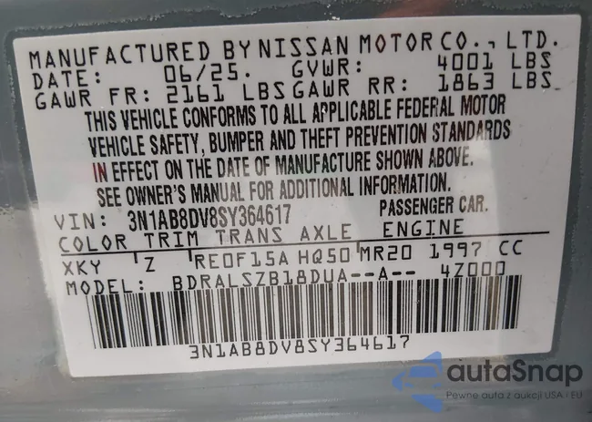 3N1AB8DV8SY364617: 44110853