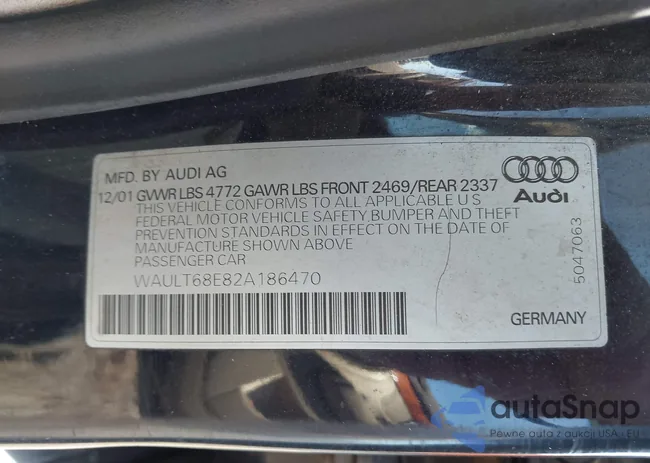 WAULT68E82A186470: 44110874