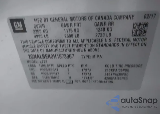 2GNALBEK3H1573967: 44110930