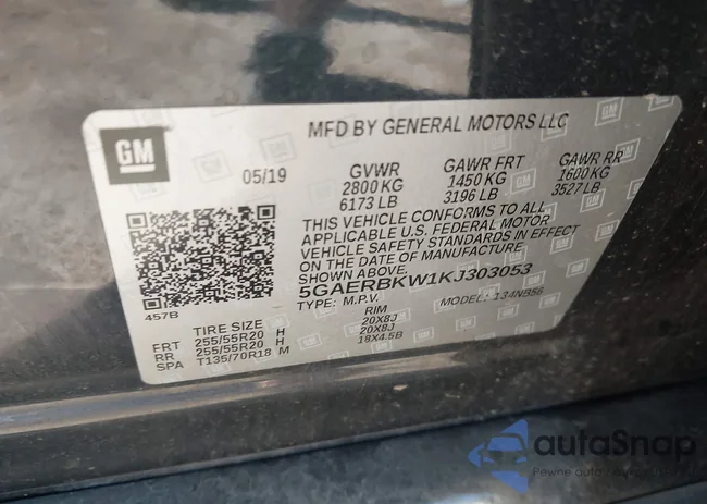 5GAERBKW1KJ303053: 44110945