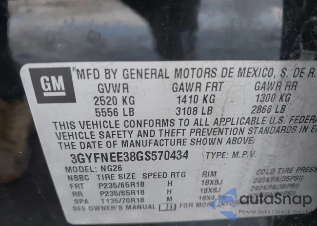 3GYFNEE38GS570434: 44110968