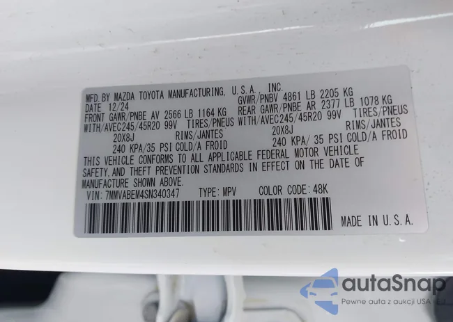 7MMVABEM4SN340347: 44111036