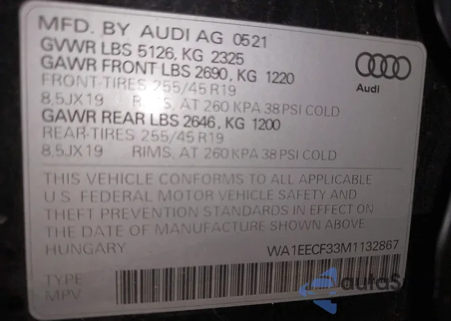 WA1EECF33M1132867: 44111053