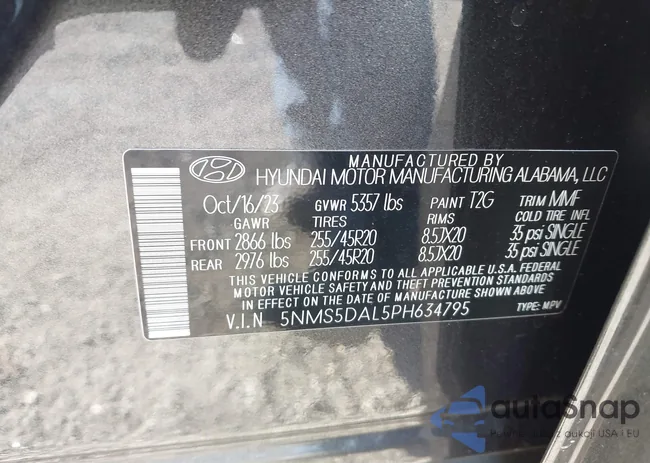 5NMS5DAL5PH634795: 44110106