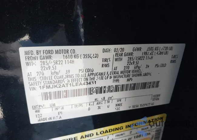 1FMJK2AT1LEA43431: 44110258