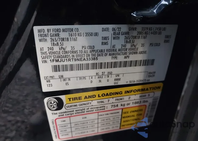 1FMJU1RT9NEA33385: 44110320