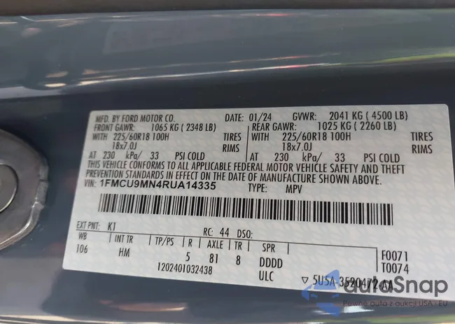 1FMCU9MN4RUA14335: 44111600