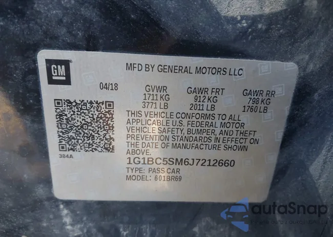 1G1BC5SM6J7212660: 44111650