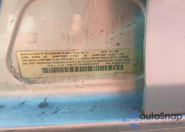 3VWJZ71K69M059757: 44111653