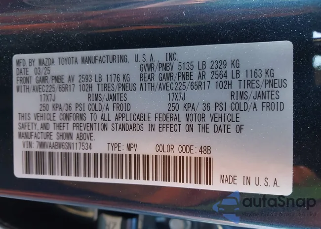 7MMVAABW6SN117534: 44111689